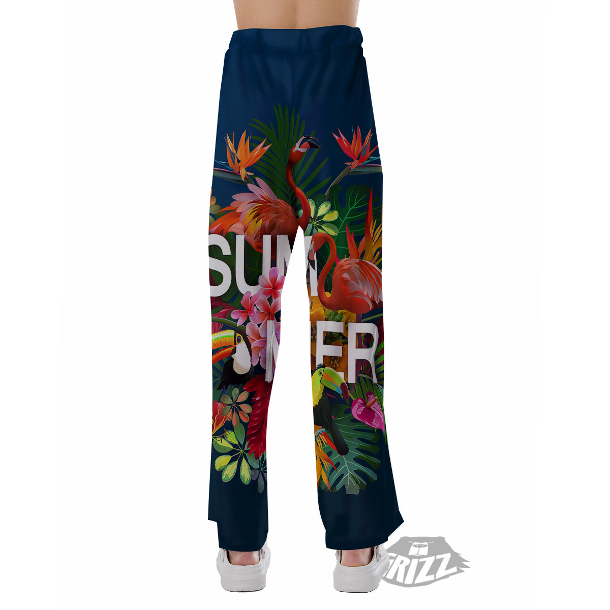 Summer Tropical Birds And Flowers For Travel Print Pajama Pants-grizzshop