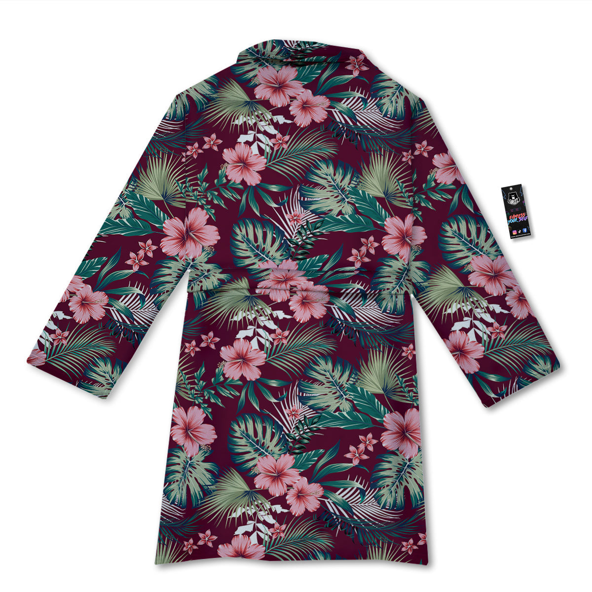 Summer Tropical Print Pattern Bathrobe-grizzshop