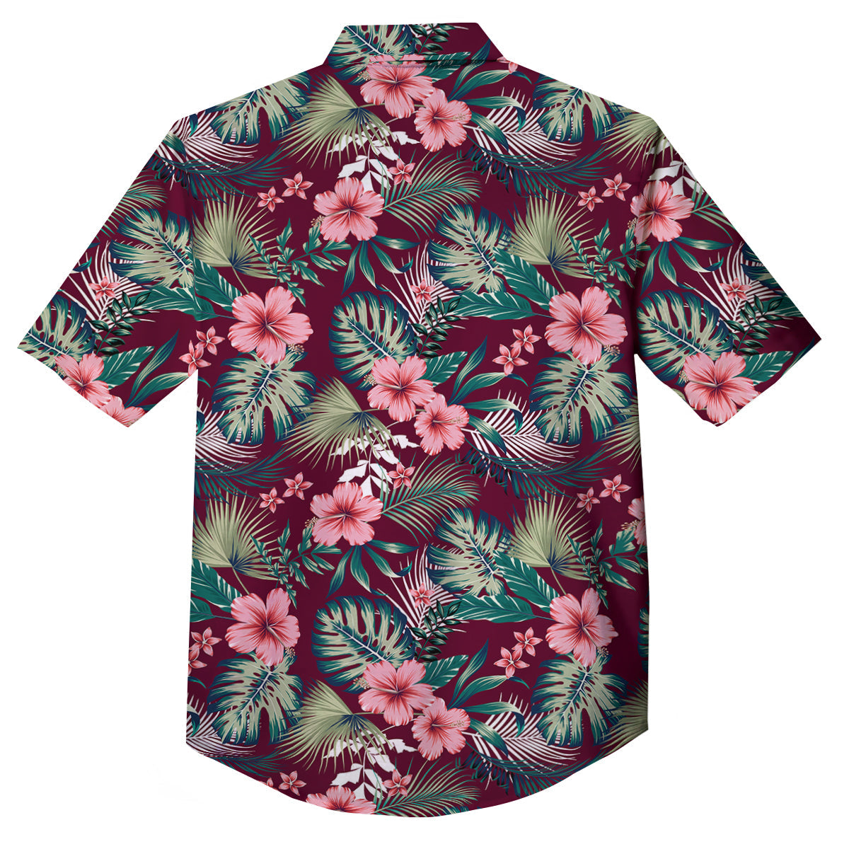 Summer Tropical Print Pattern Button Up Shirt-grizzshop