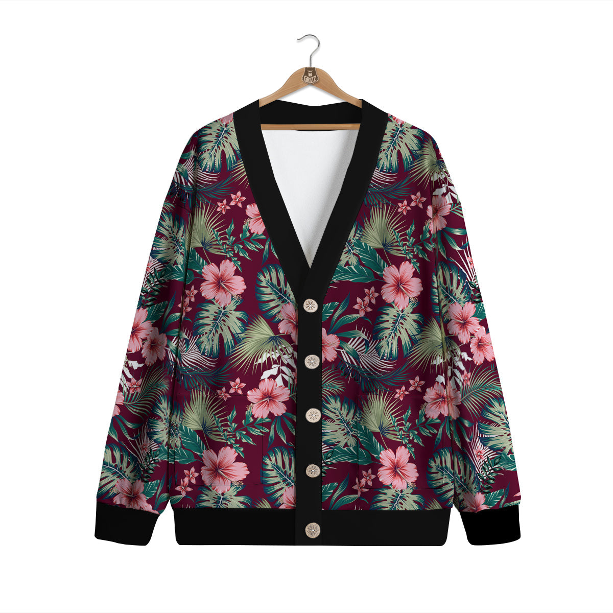 Summer Tropical Print Pattern Cardigan-grizzshop