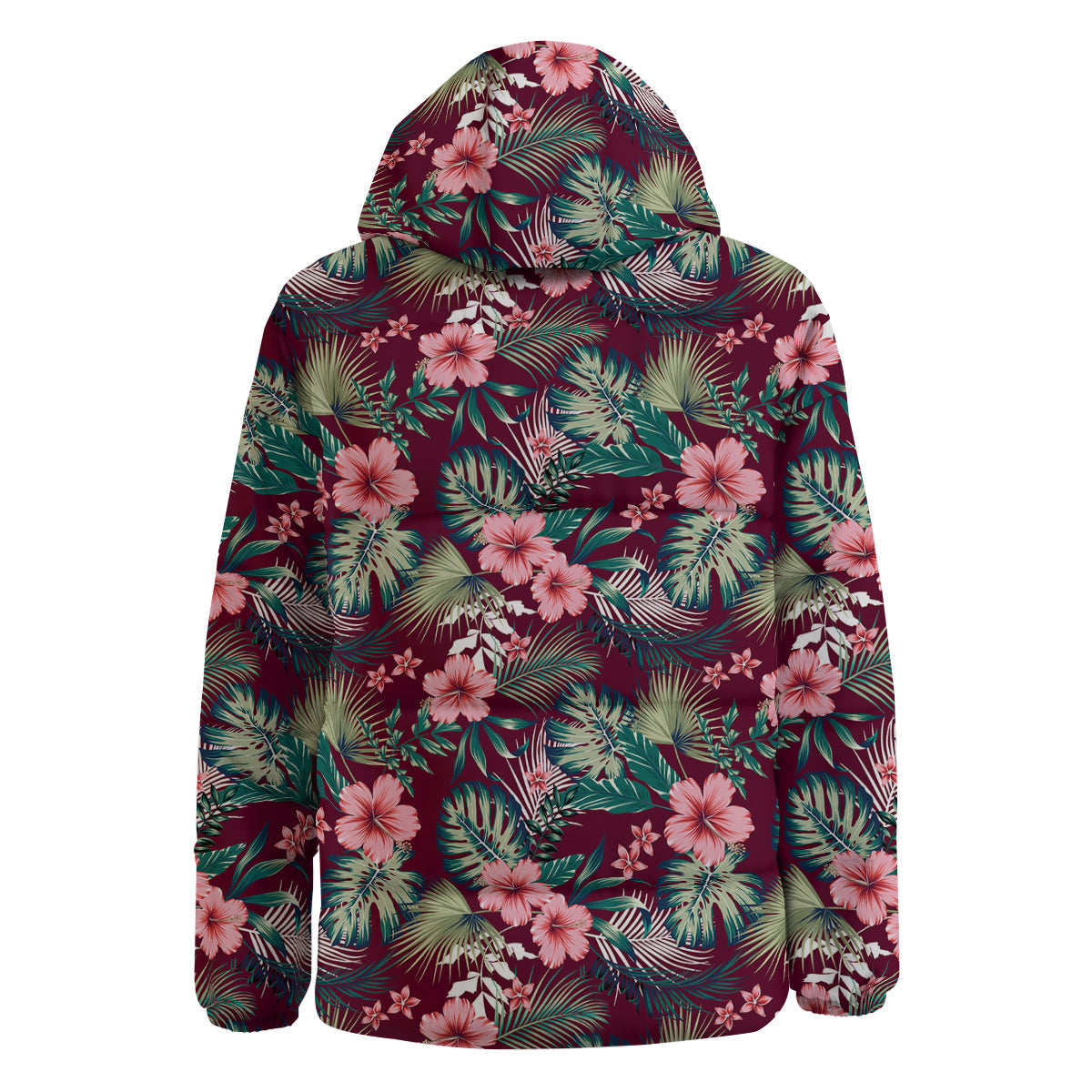 Summer Tropical Print Pattern Down Jacket-grizzshop