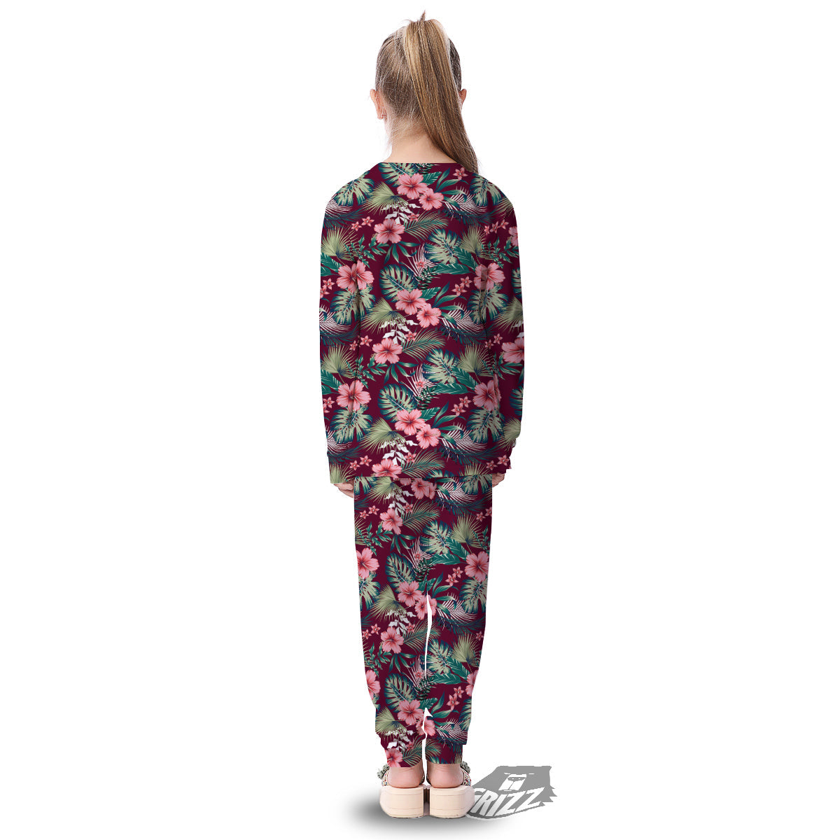 Summer Tropical Print Pattern Kid's Pajamas-grizzshop