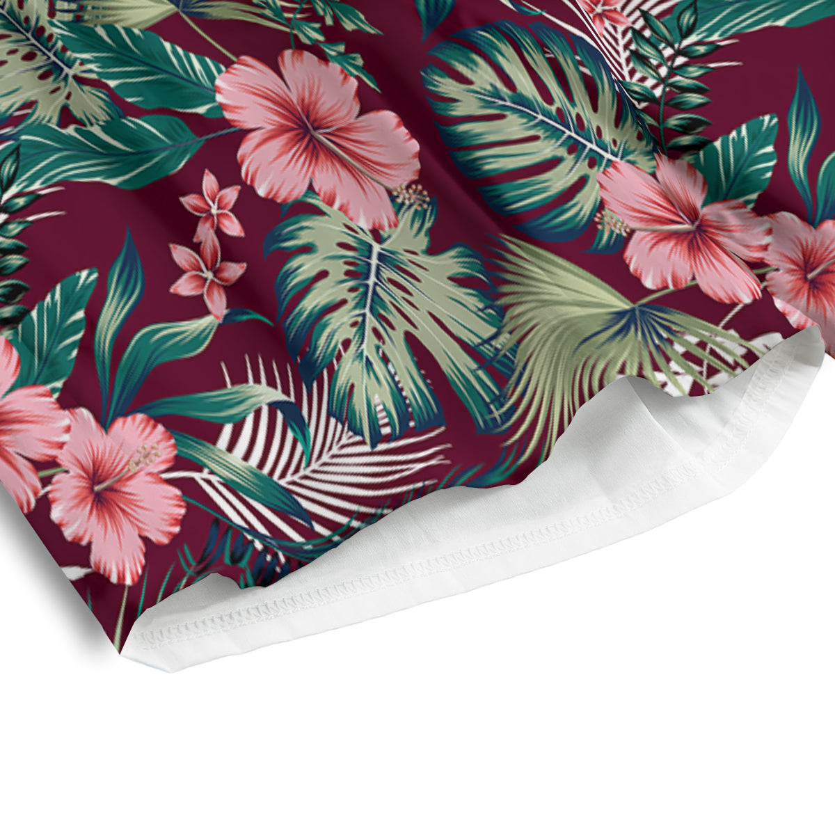 Summer Tropical Print Pattern Men's Athletic Shorts-grizzshop
