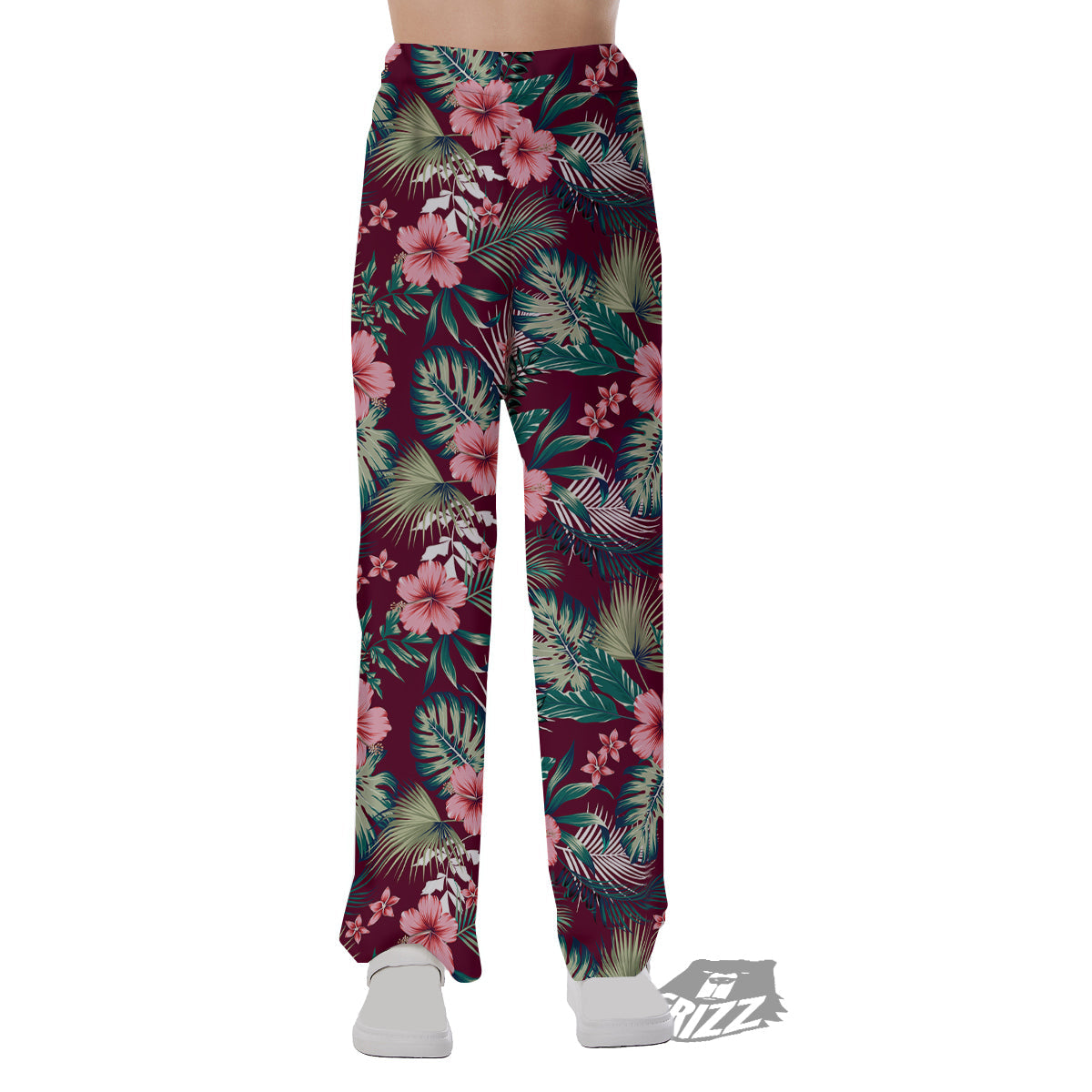 Summer Tropical Print Pattern Pajama Pants-grizzshop