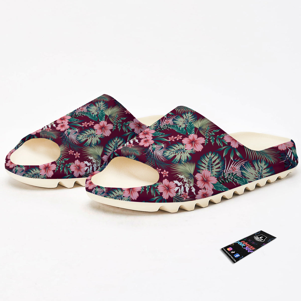 Summer Tropical Print Pattern Sandals-grizzshop