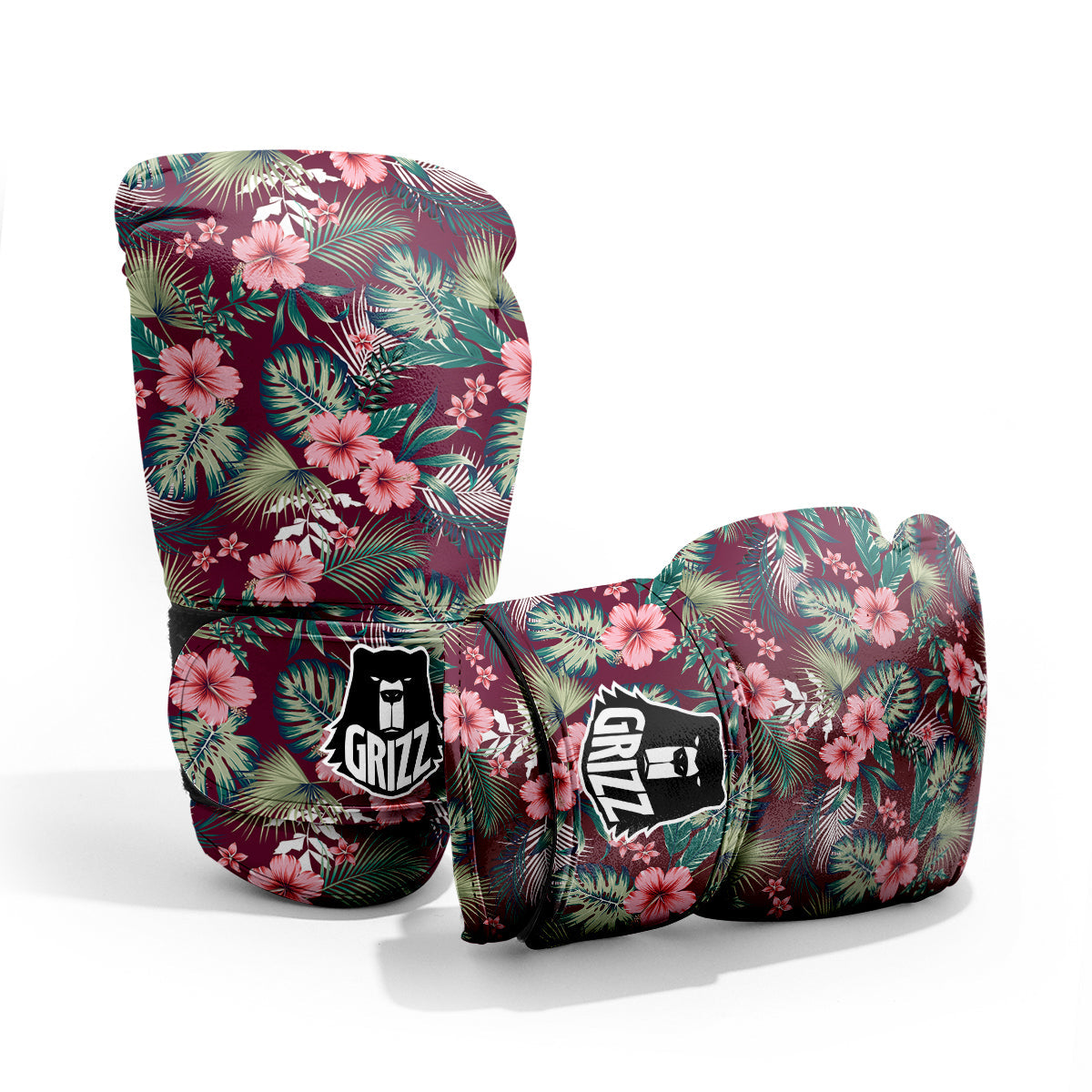 Summer Tropical Print Pattern Sparring Gloves-grizzshop