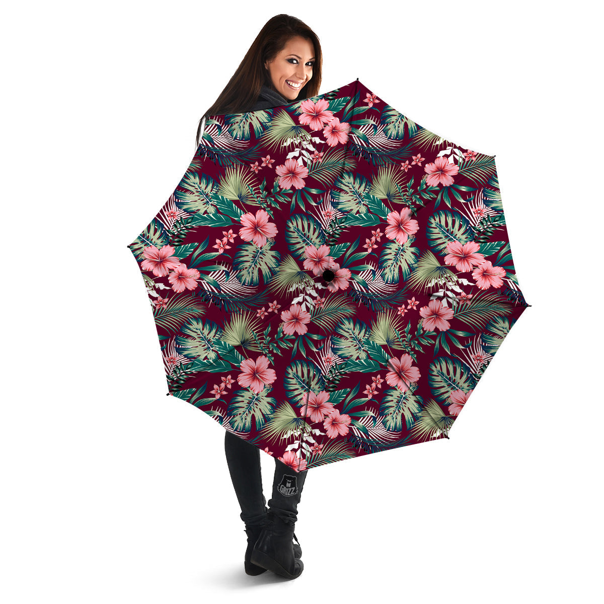 Summer Tropical Print Pattern Umbrella-grizzshop