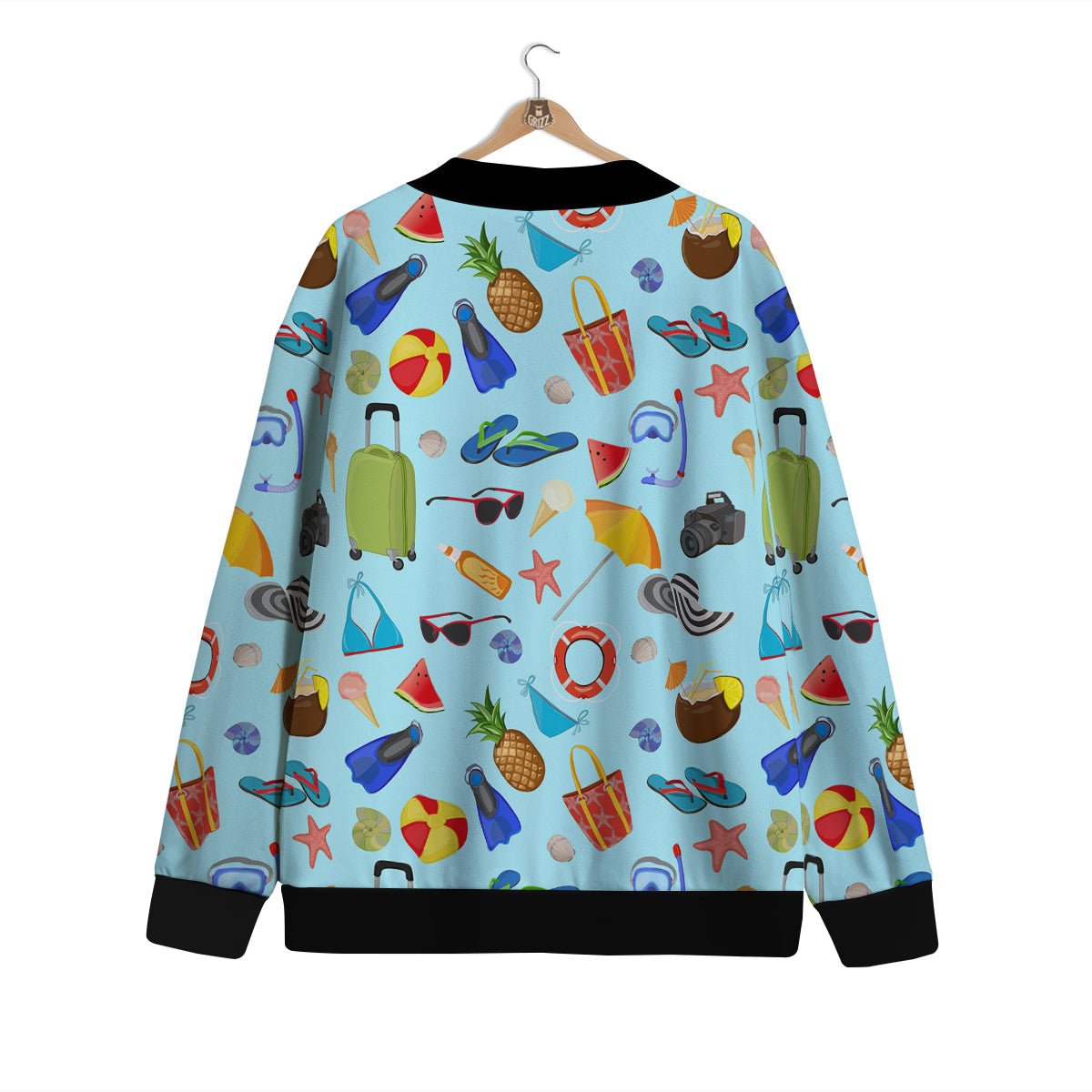 Summer Vacation Travel Print Pattern Cardigan-grizzshop