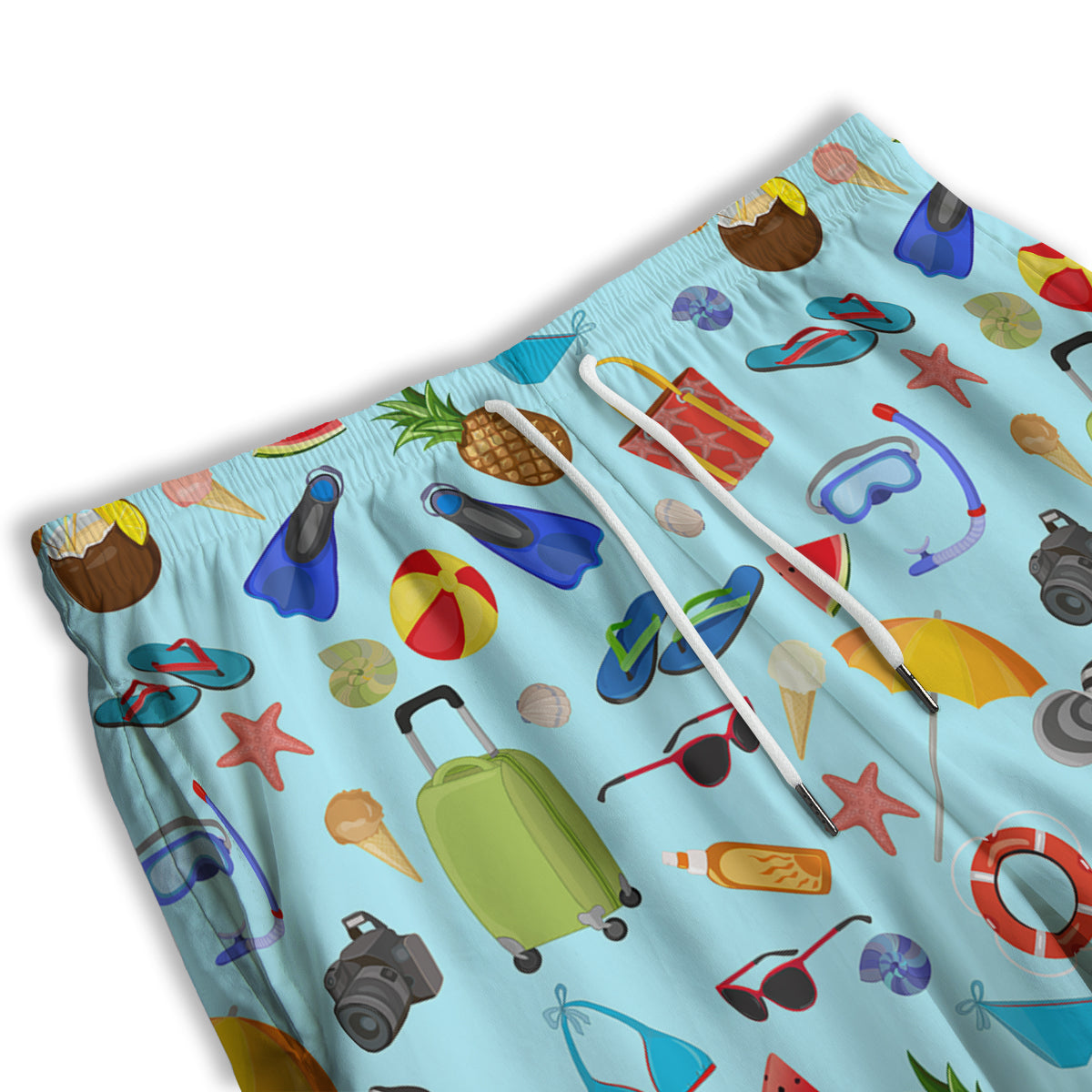 Summer Vacation Travel Print Pattern Men's Athletic Shorts