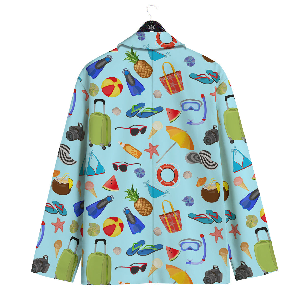 Summer Vacation Travel Print Pattern Men's Sport Coat-grizzshop