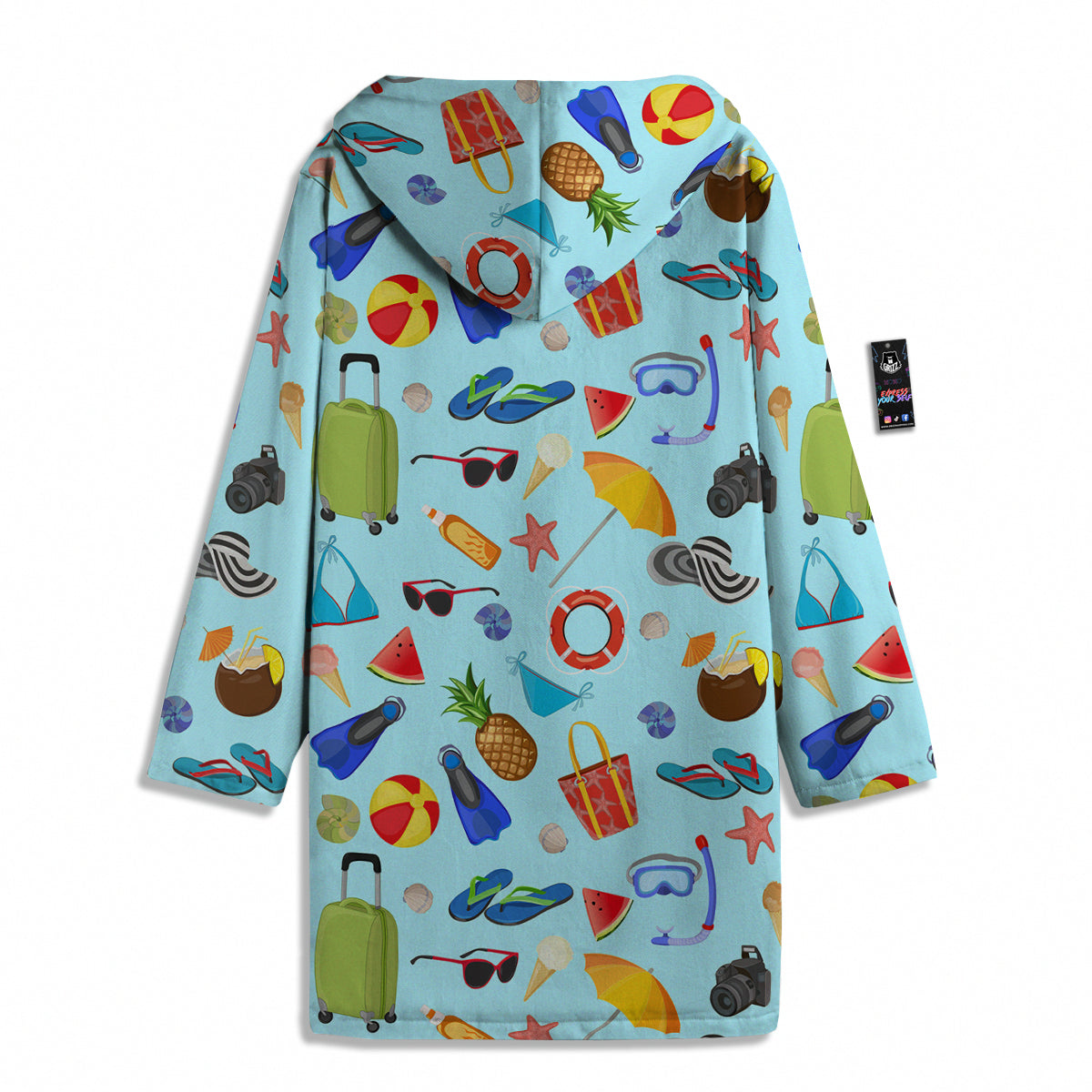 Summer Vacation Travel Print Pattern Men's Windbreaker Jacket-grizzshop