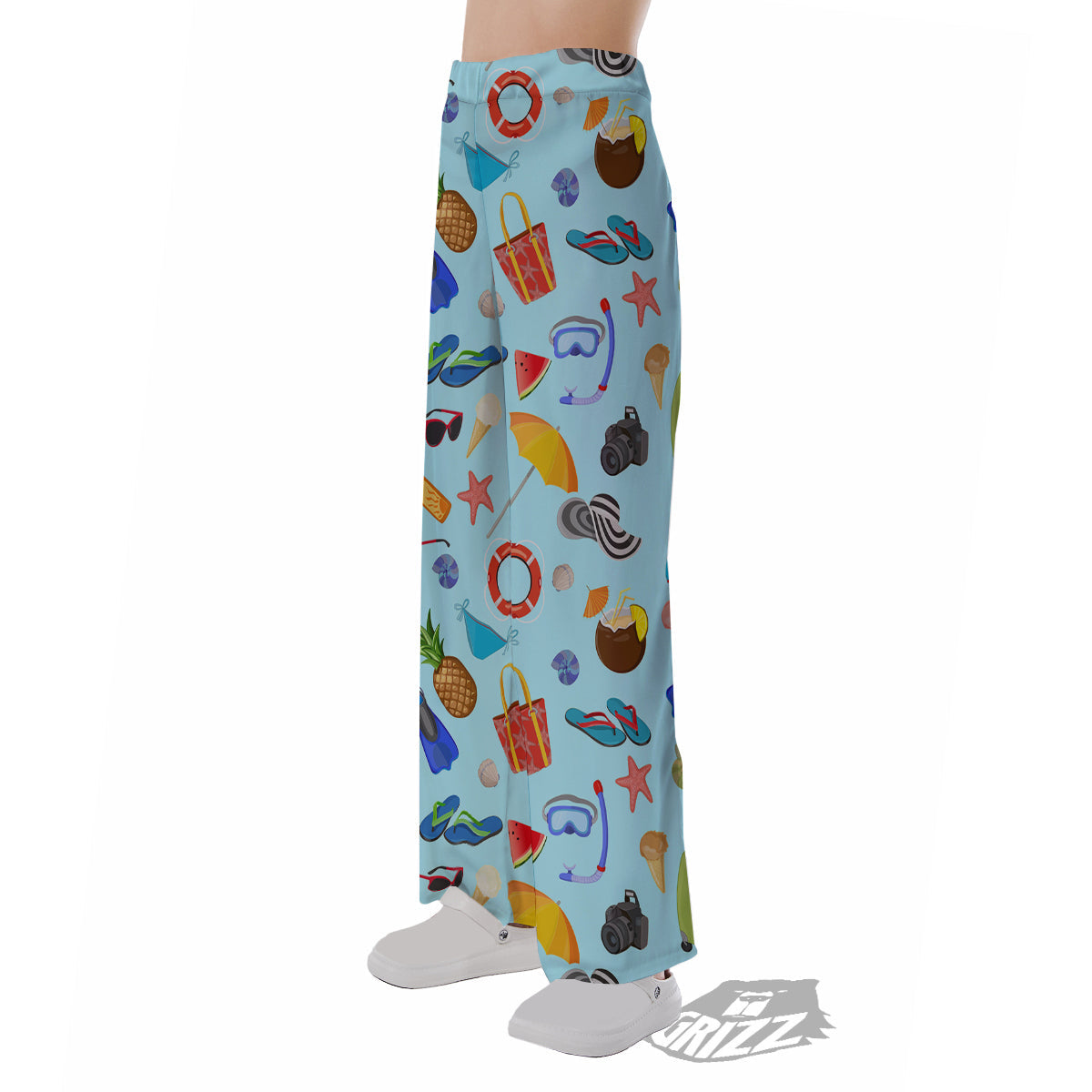 Summer Vacation Travel Print Pattern Pajama Pants-grizzshop
