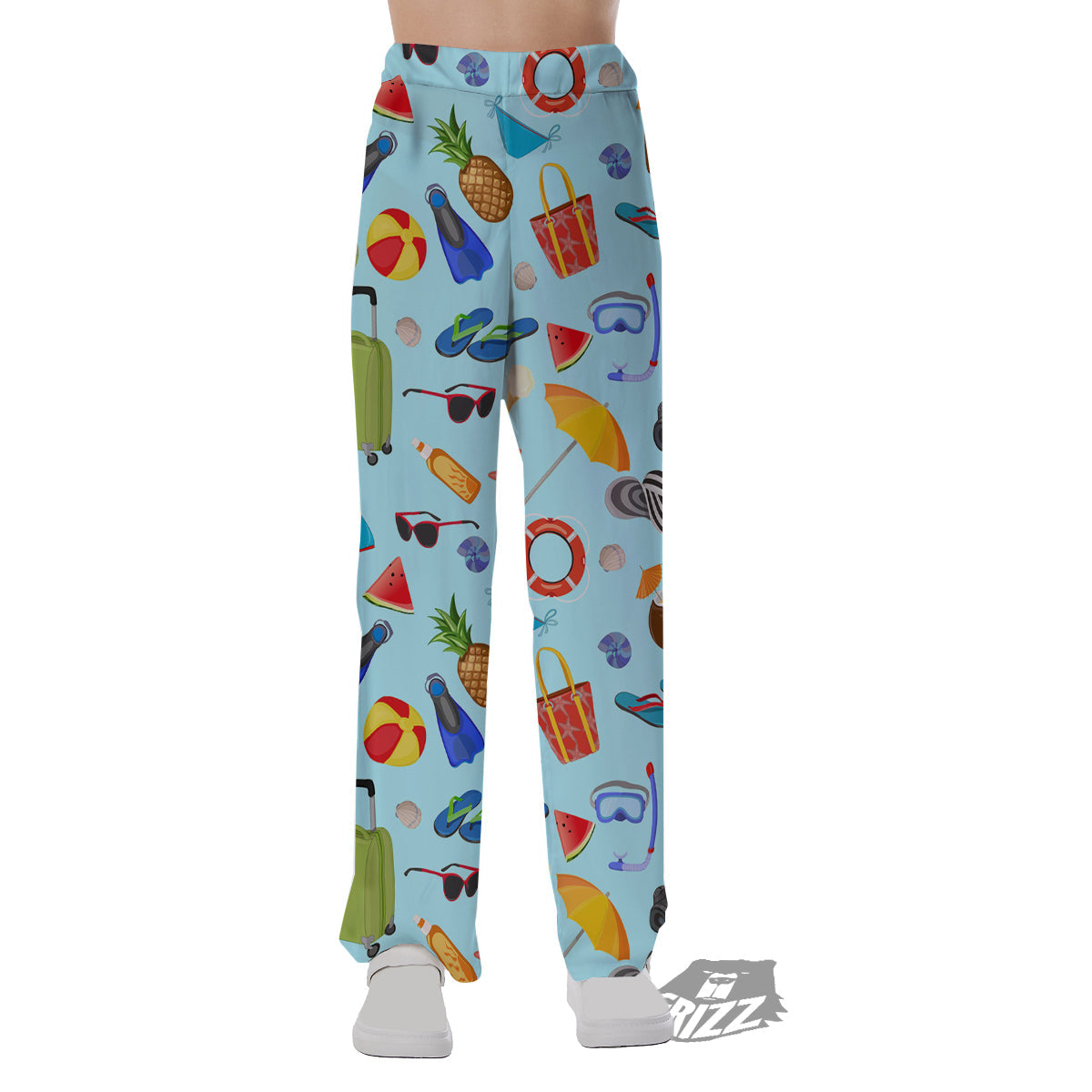Summer Vacation Travel Print Pattern Pajama Pants-grizzshop