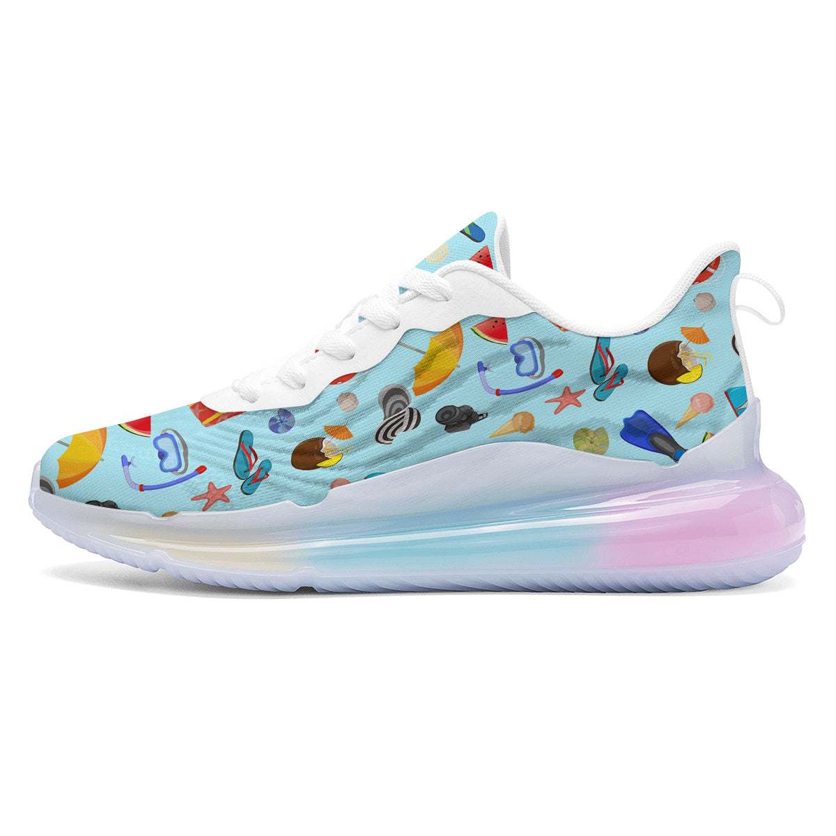 Summer Vacation Travel Print Pattern Running Sneakers-grizzshop
