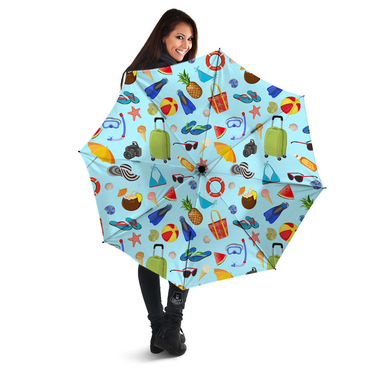 Summer Vacation Travel Print Pattern Umbrella-grizzshop