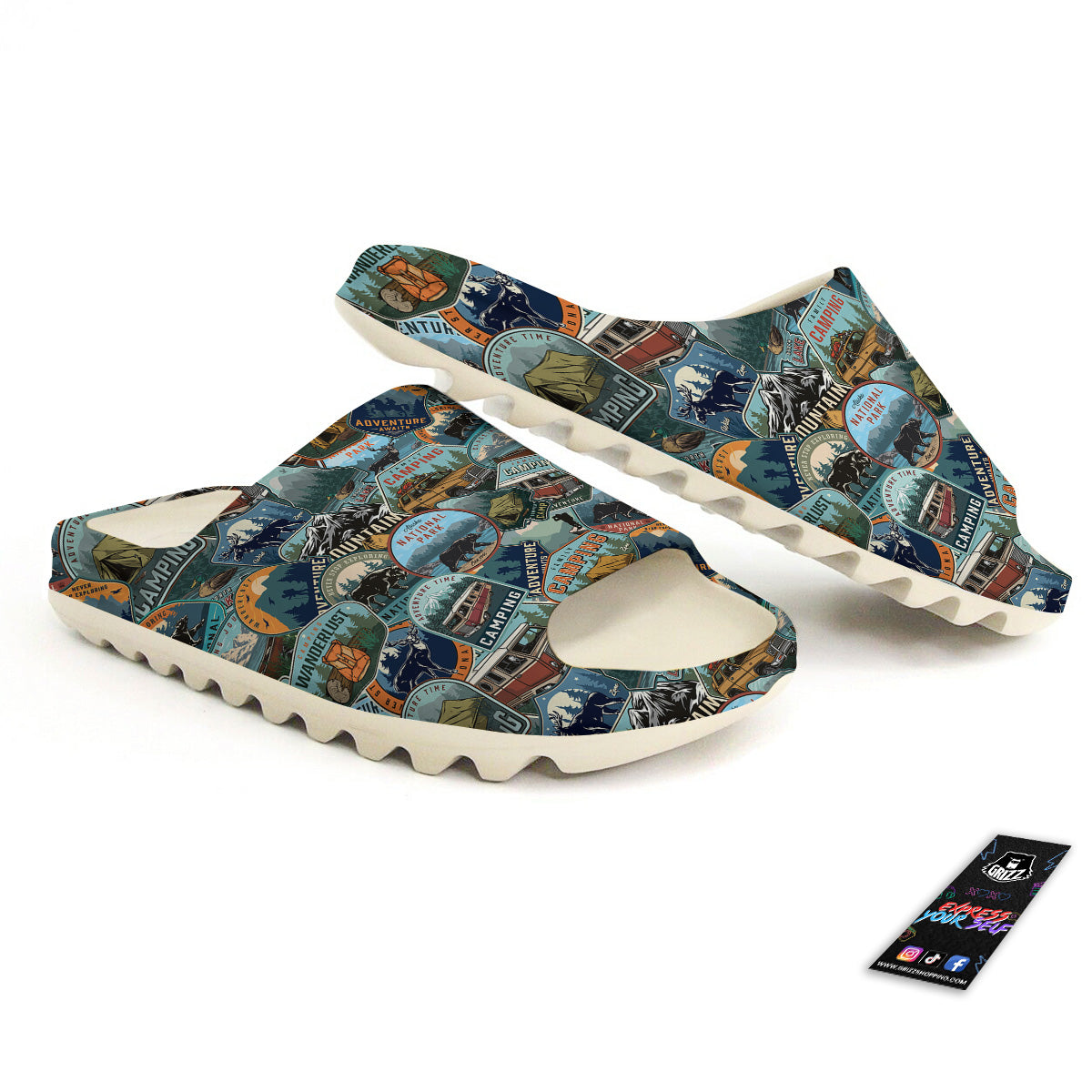 Summer Camping And National Park Print Pattern Sandals-grizzshop