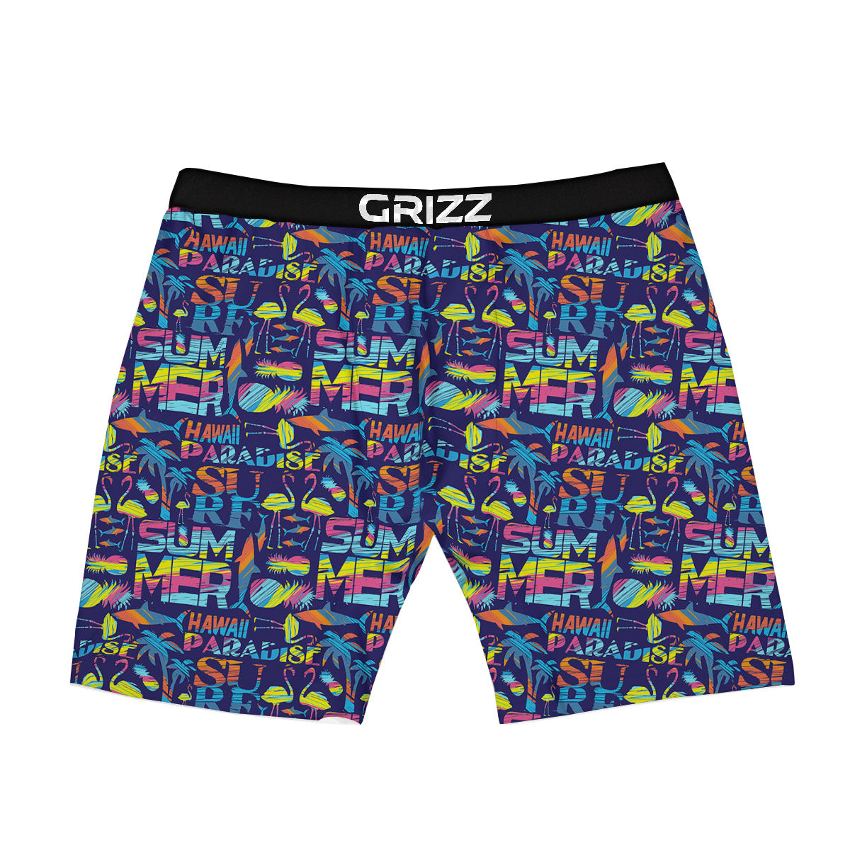 Summer Surfing Colorful Print Pattern Boxer Briefs