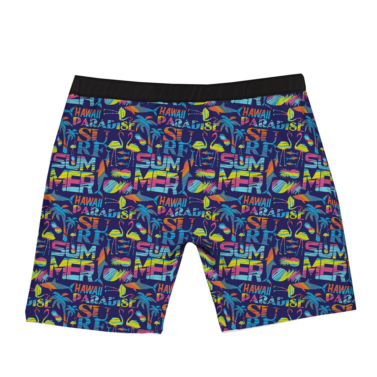 Summer Surfing Colorful Print Pattern Boxer Briefs