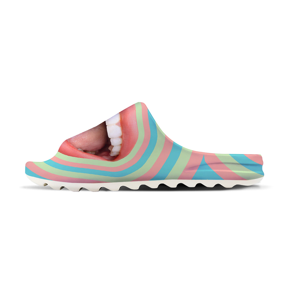 Summer Time Mood Mouth Print Sandals-grizzshop