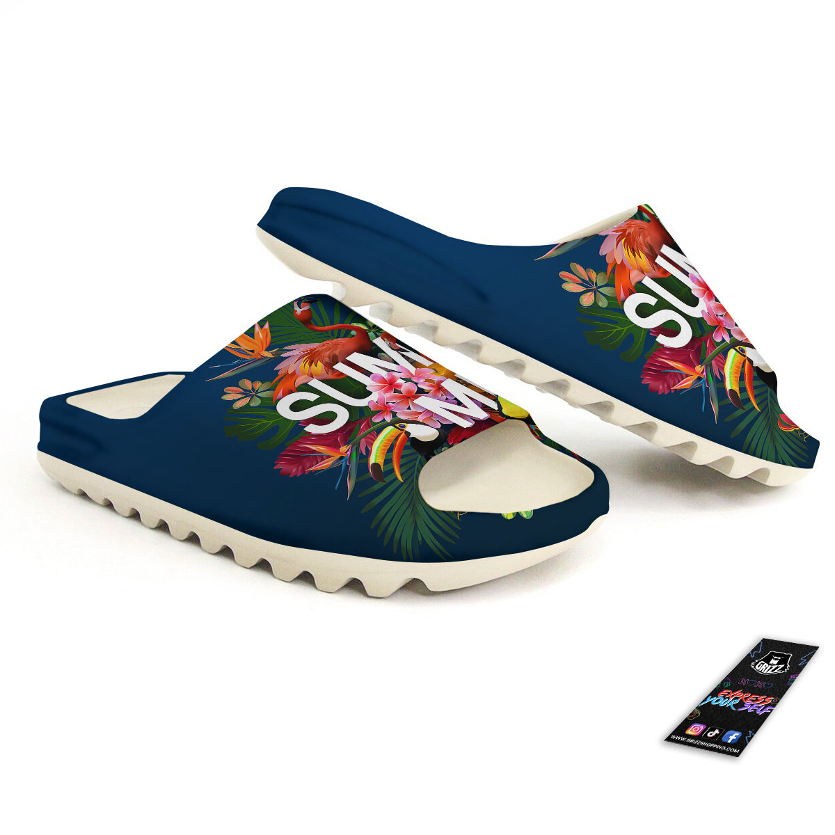 Summer Tropical Birds And Flowers For Travel Print Sandals-grizzshop