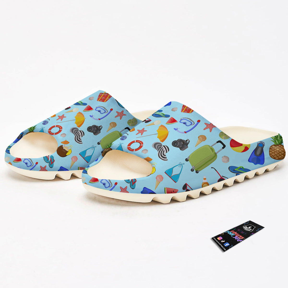 Summer Vacation Travel Print Pattern Sandals-grizzshop