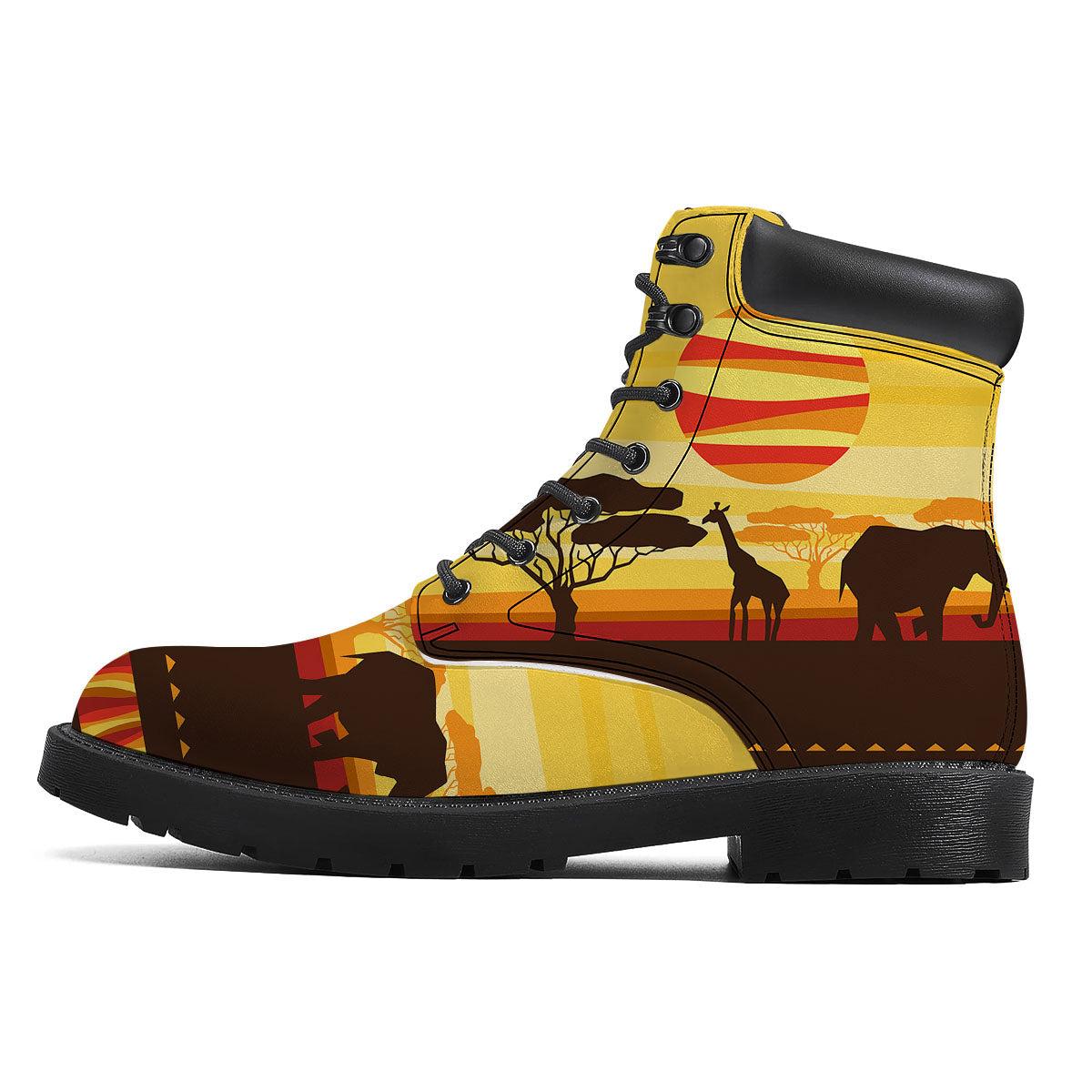 Sun African Print Boots-grizzshop