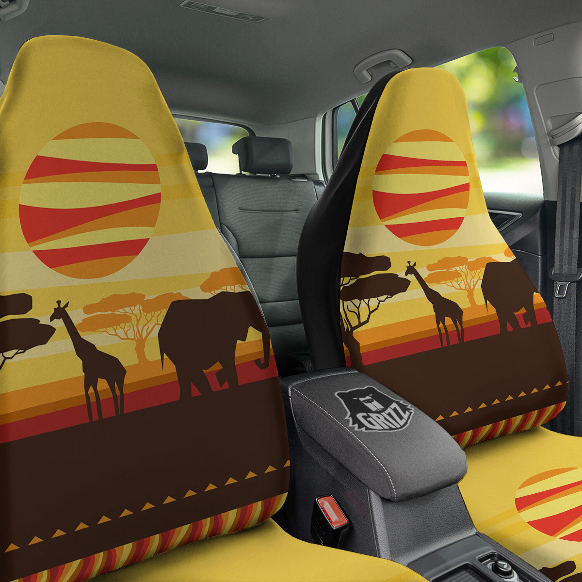 Sun African Print Car Seat Covers-grizzshop