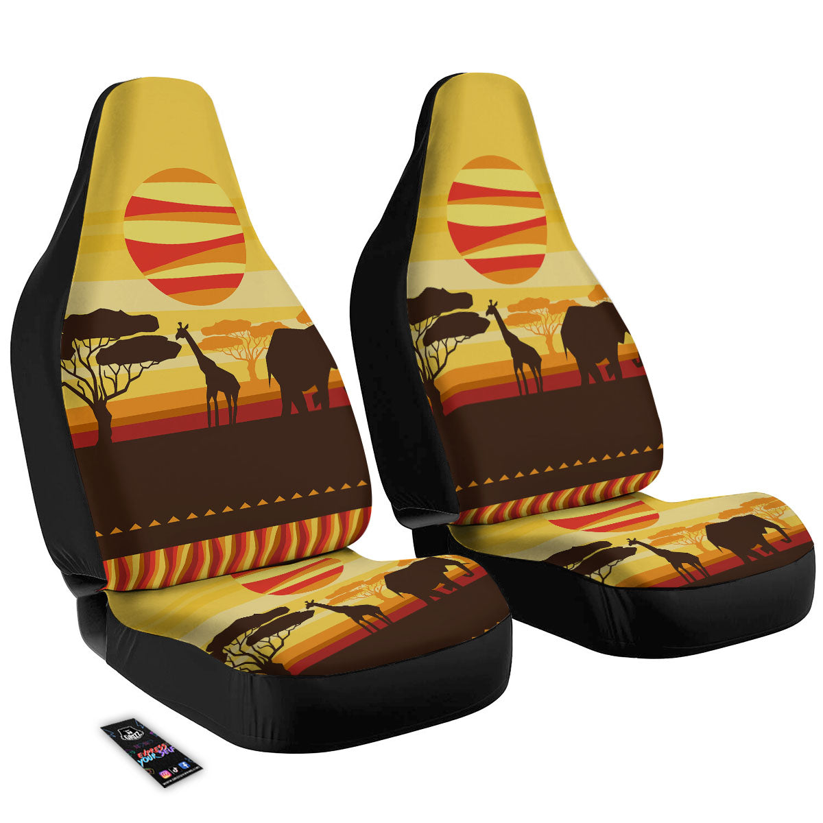 Sun African Print Car Seat Covers-grizzshop