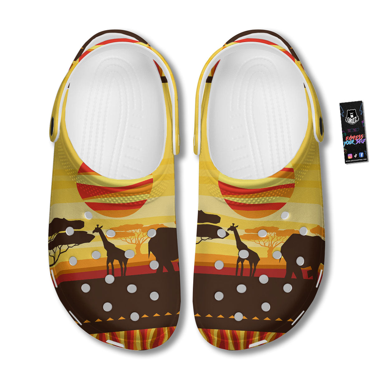 Sun African Print Clog-grizzshop