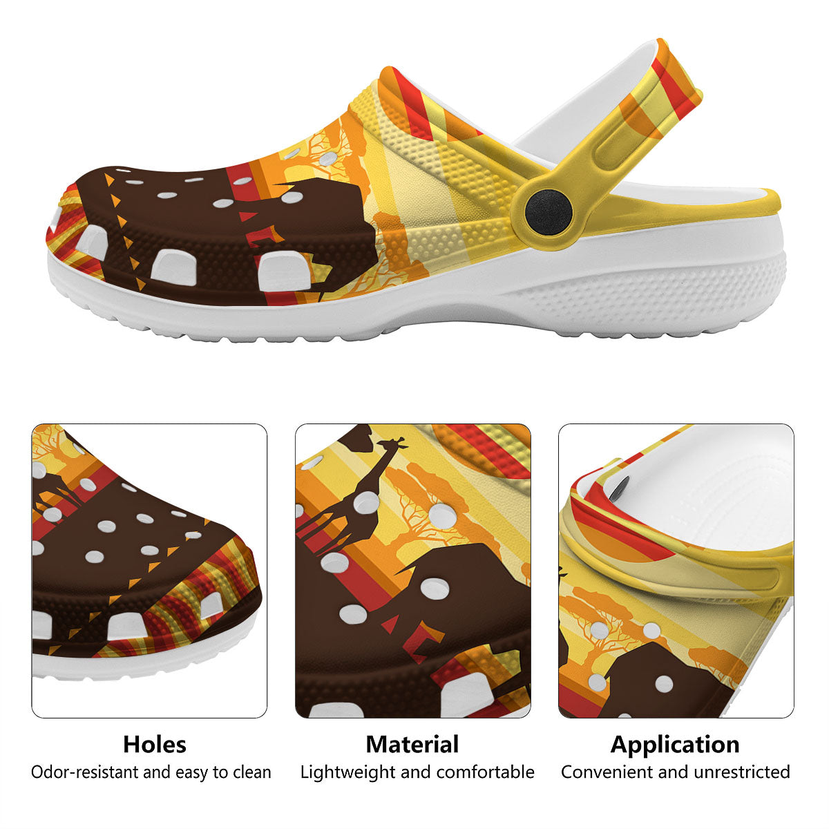 Sun African Print Clog-grizzshop
