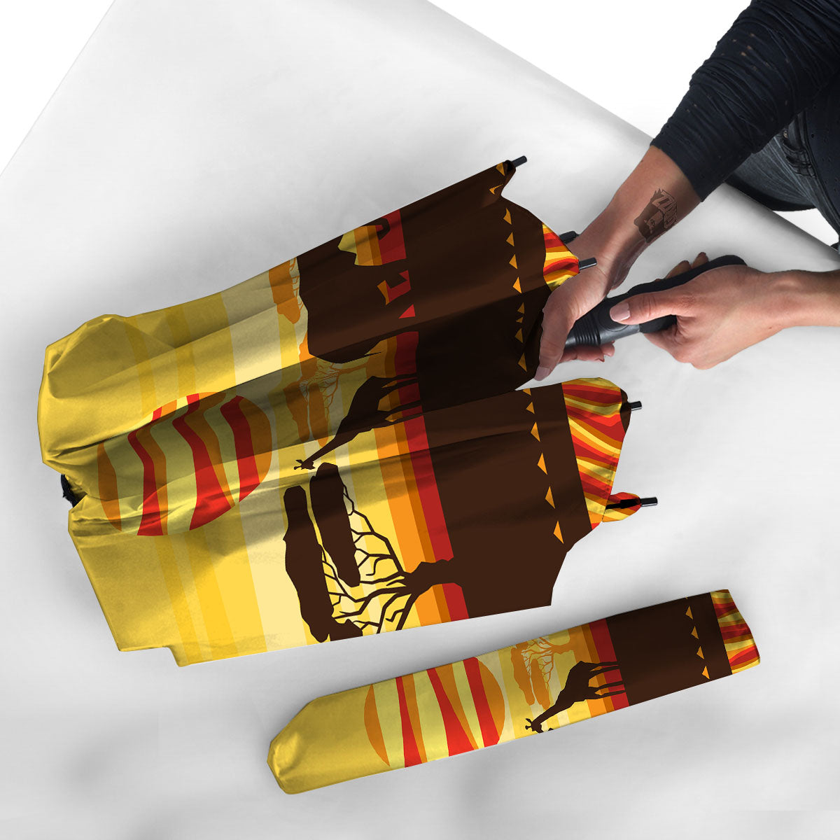 Sun African Print Umbrella-grizzshop