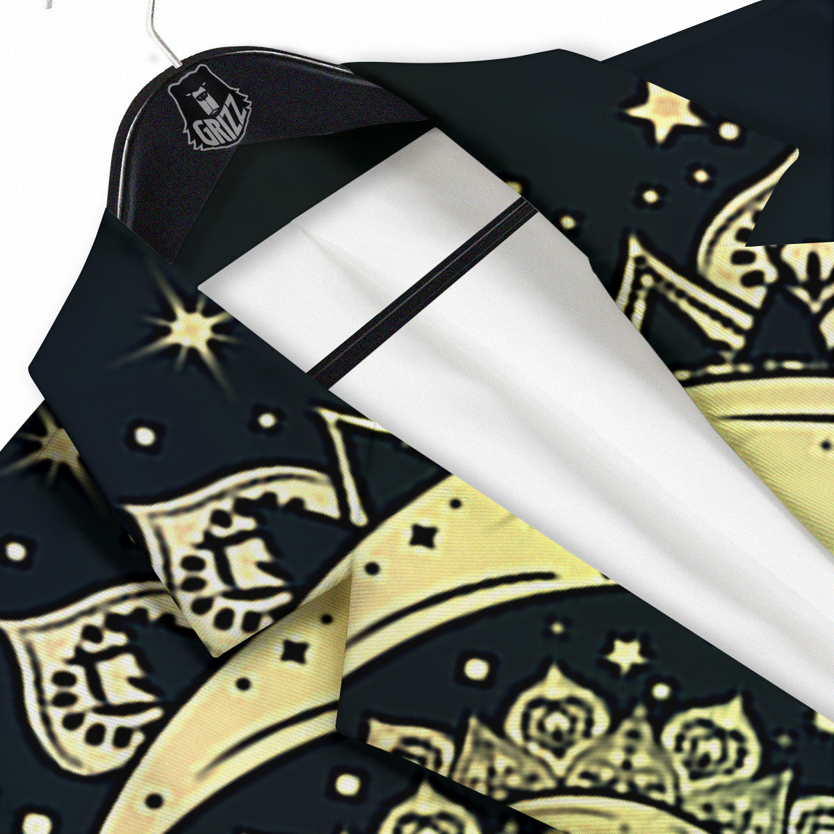 Sun And Bohemian Moon Print Men's Sport Coat-grizzshop