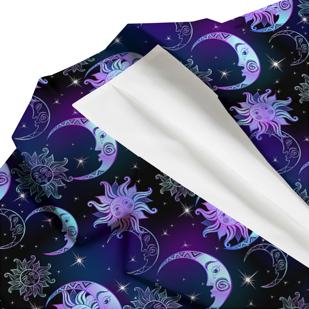 Sun And Moon Galaxy Celestial Print Men's Blazer-grizzshop
