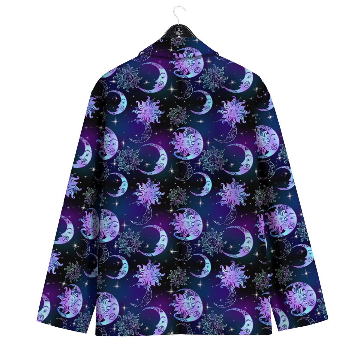 Sun And Moon Galaxy Celestial Print Men's Sport Coat-grizzshop