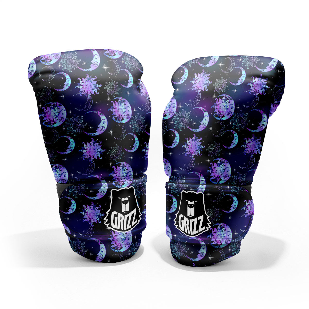 Sun And Moon Galaxy Celestial Print Pro Boxing Glove