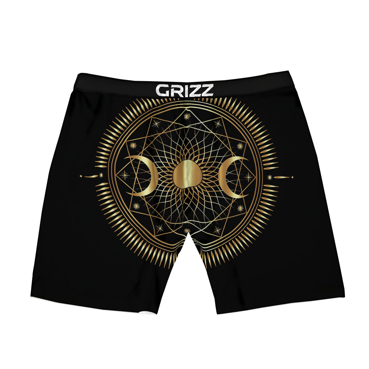 Sun And Moon Geometric Celestial Print Boxer Briefs-grizzshop