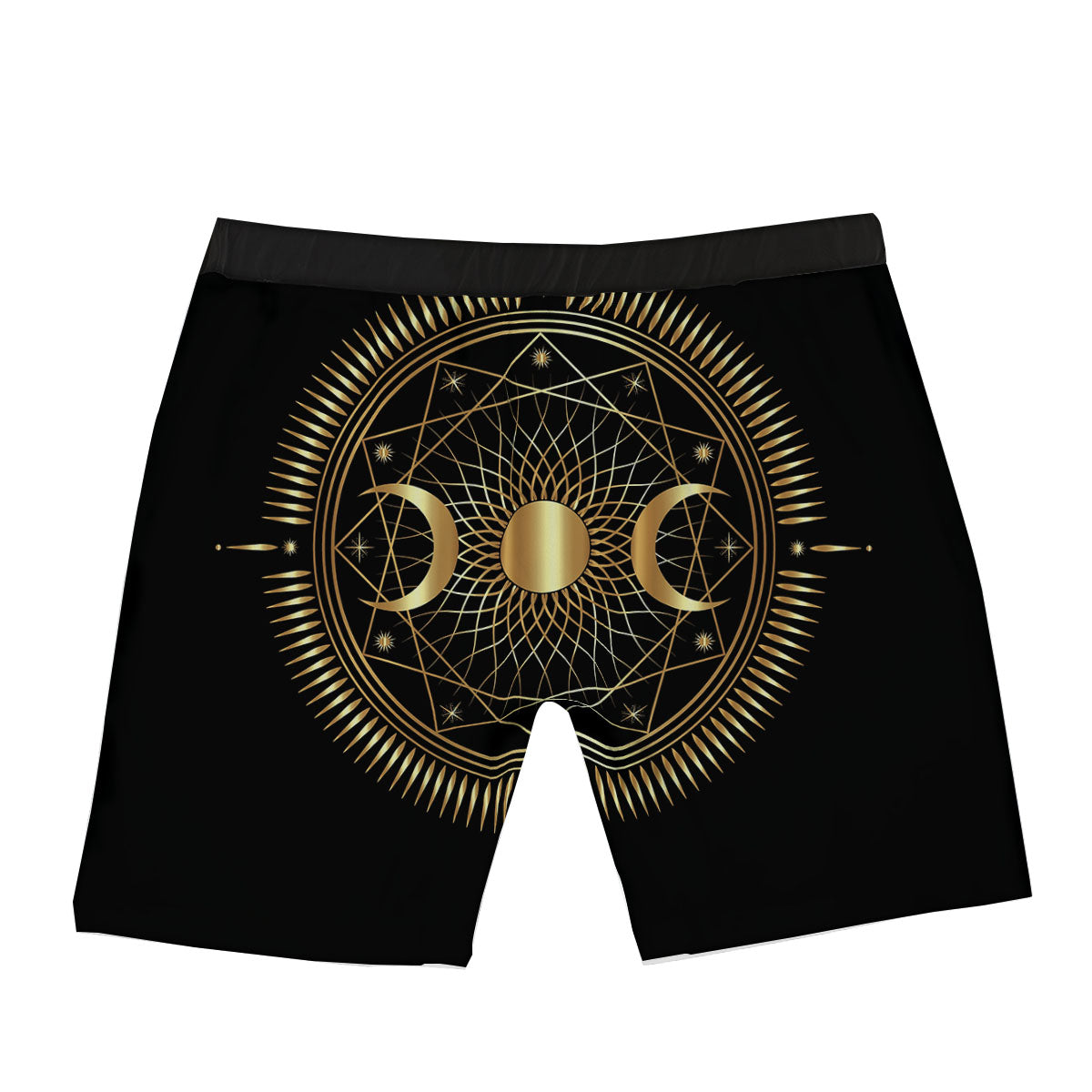 Sun And Moon Geometric Celestial Print Boxer Briefs-grizzshop