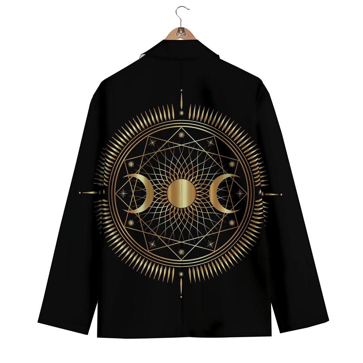 Sun And Moon Geometric Celestial Print Men's Blazer-grizzshop
