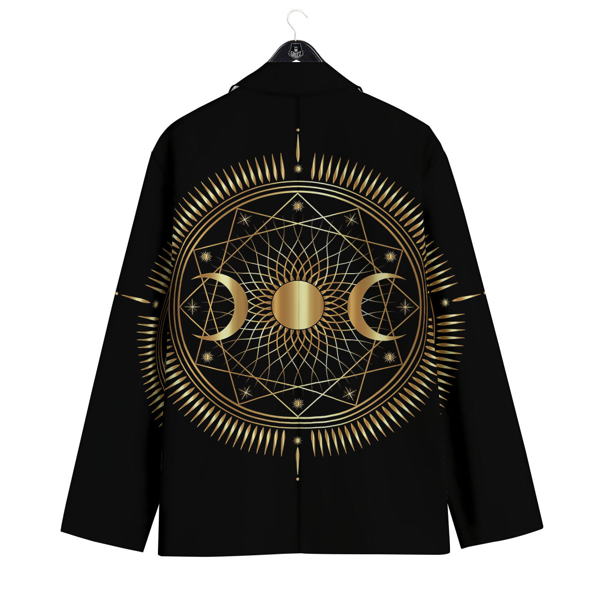 Sun And Moon Geometric Celestial Print Men's Sport Coat-grizzshop