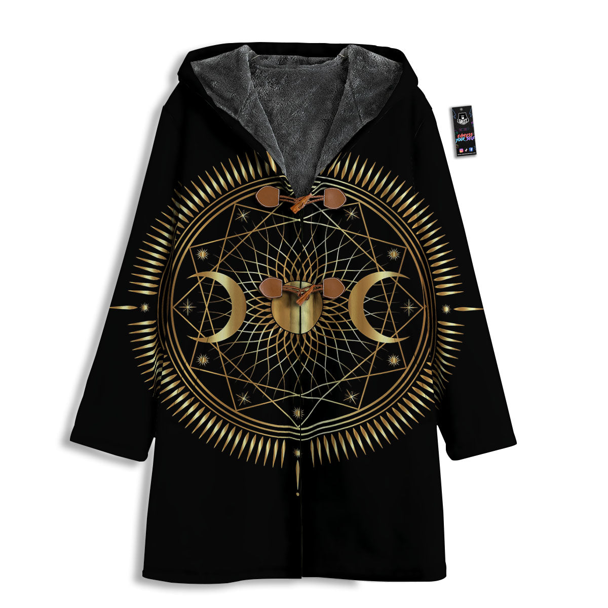 Sun And Moon Geometric Celestial Print Men's Windbreaker Jacket-grizzshop