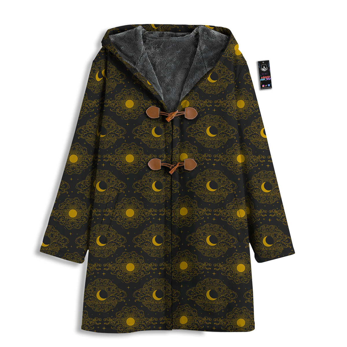 Sun And Vintage Moon Print Pattern Men's Windbreaker Jacket-grizzshop