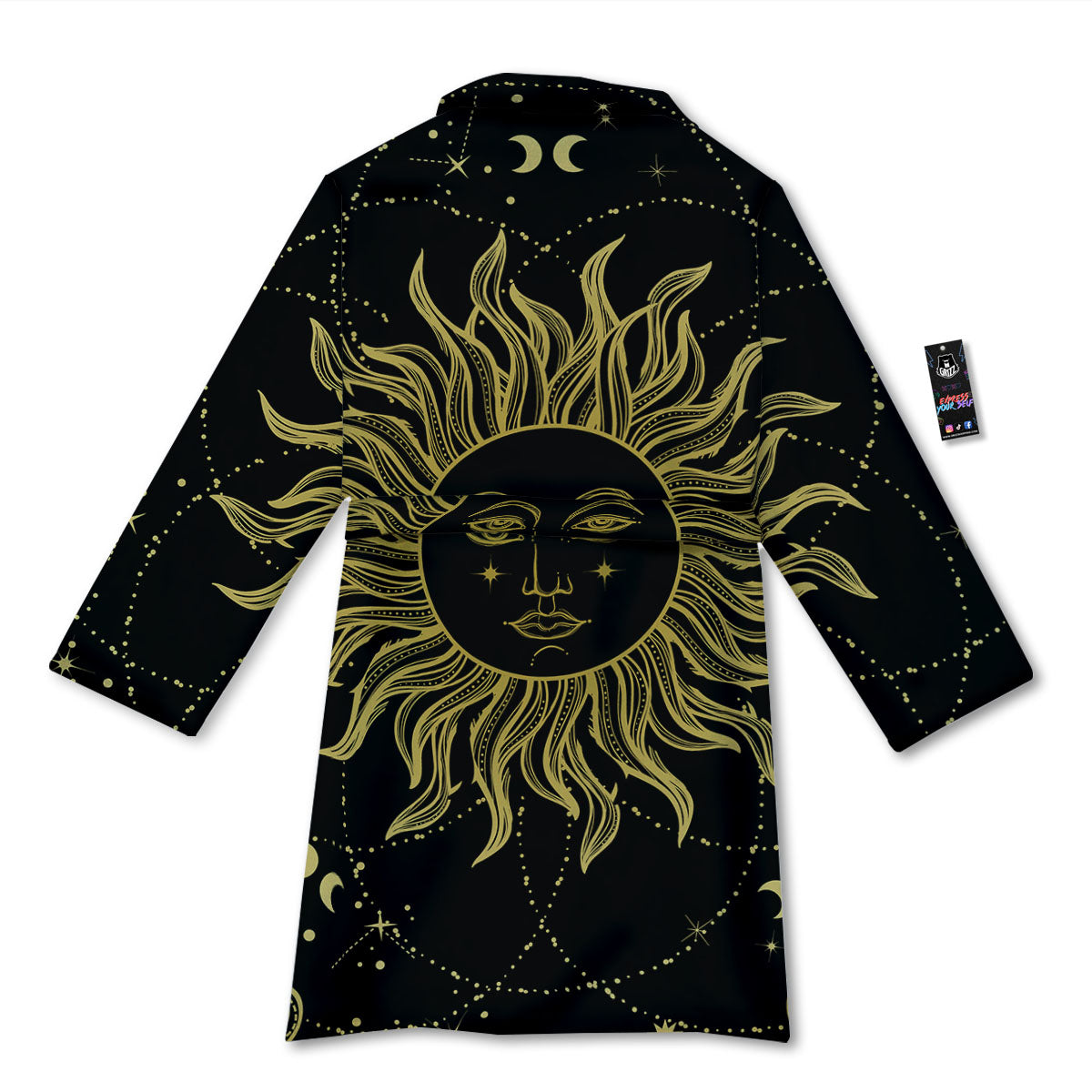 Sun Celestial Vintage Print Bathrobe-grizzshop