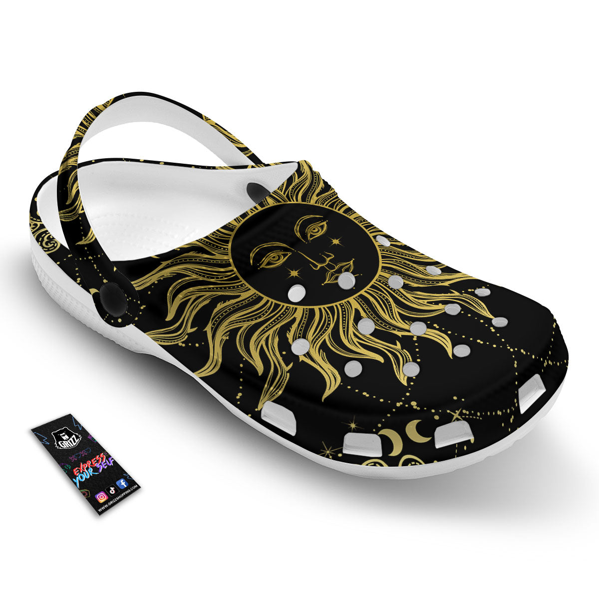 Sun Celestial Vintage Print Clog-grizzshop