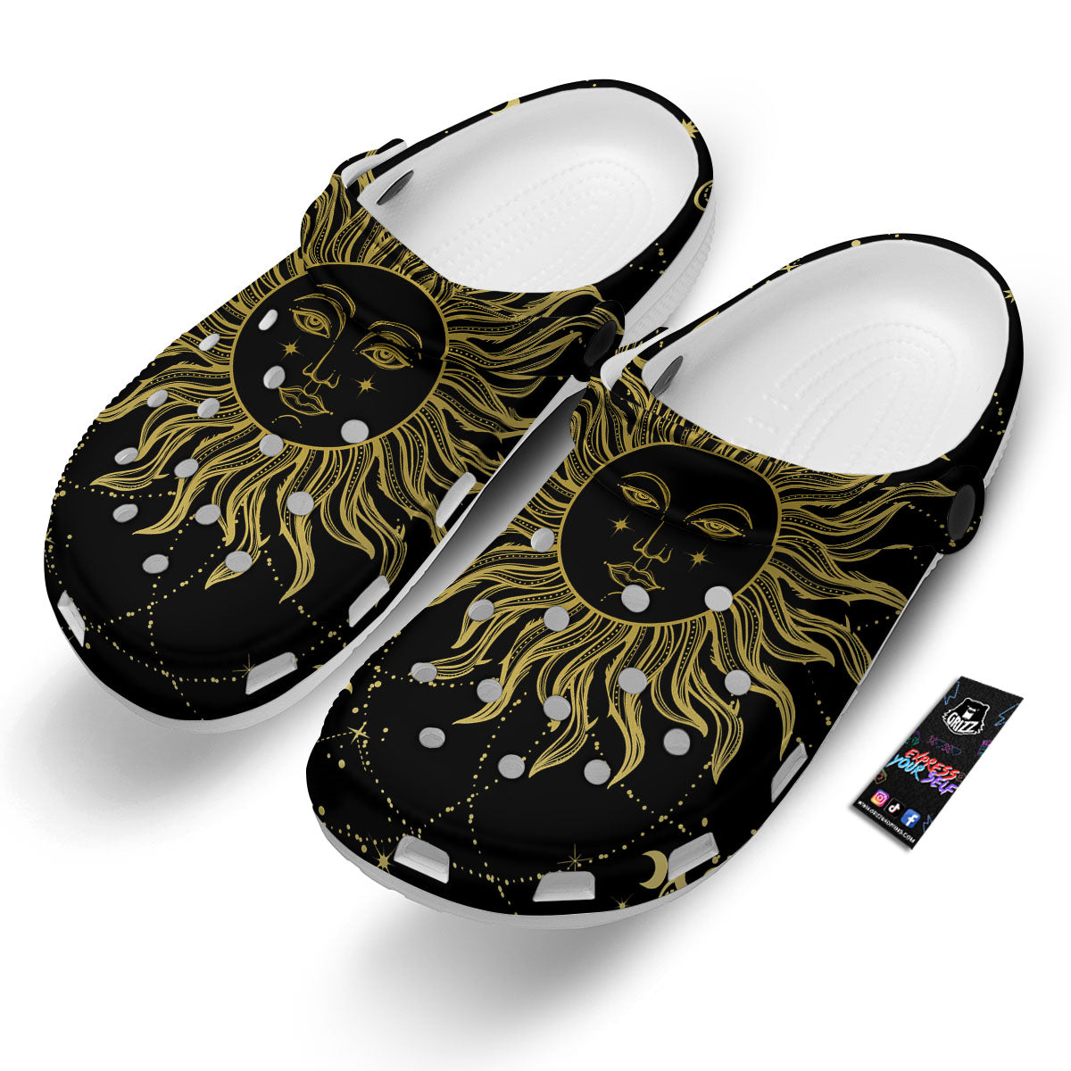 Sun Celestial Vintage Print Clog-grizzshop