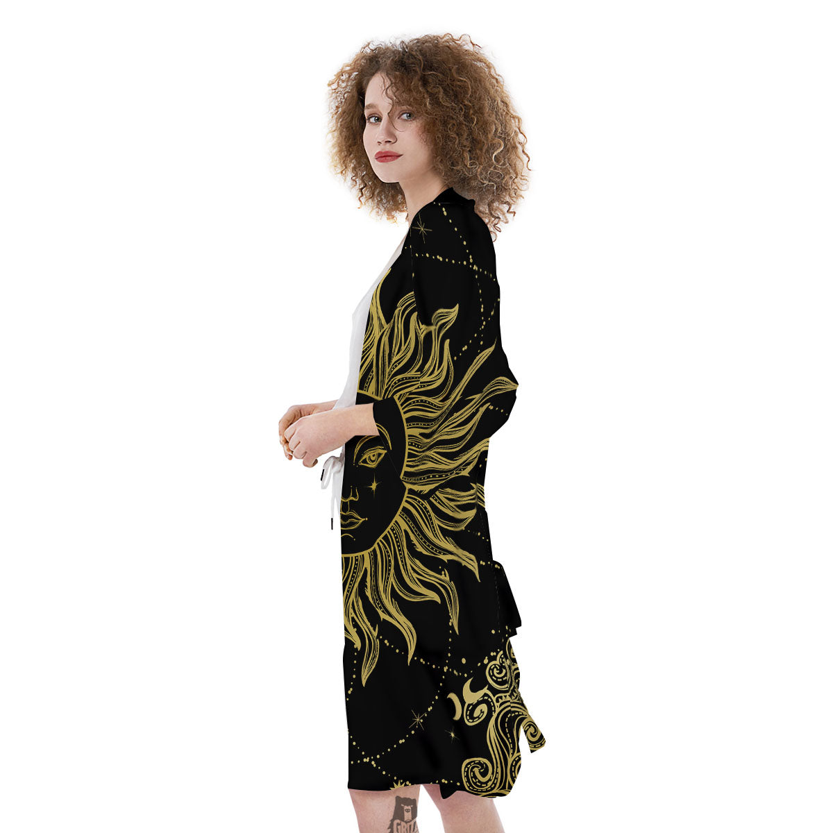 Sun Celestial Vintage Print Kimono-grizzshop