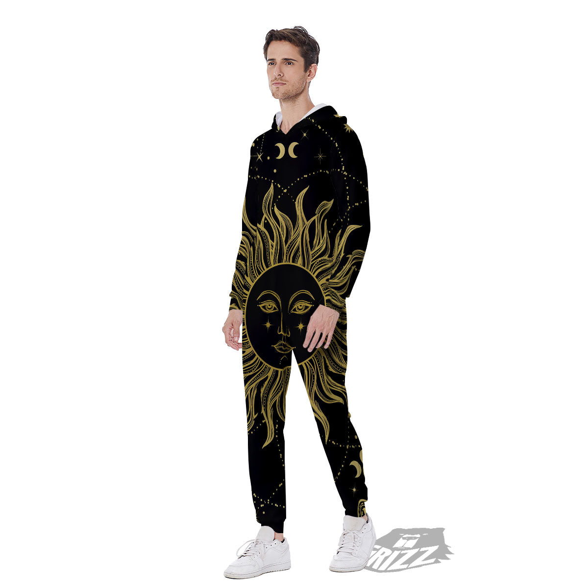 Sun Celestial Vintage Print Men's Jumpsuit-grizzshop
