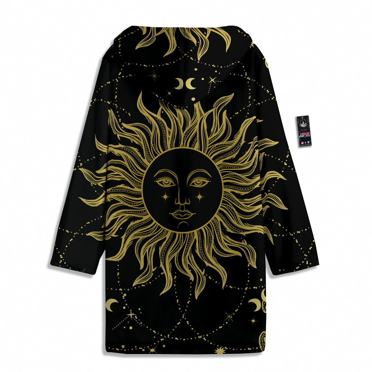 Sun Celestial Vintage Print Men's Windbreaker Jacket-grizzshop
