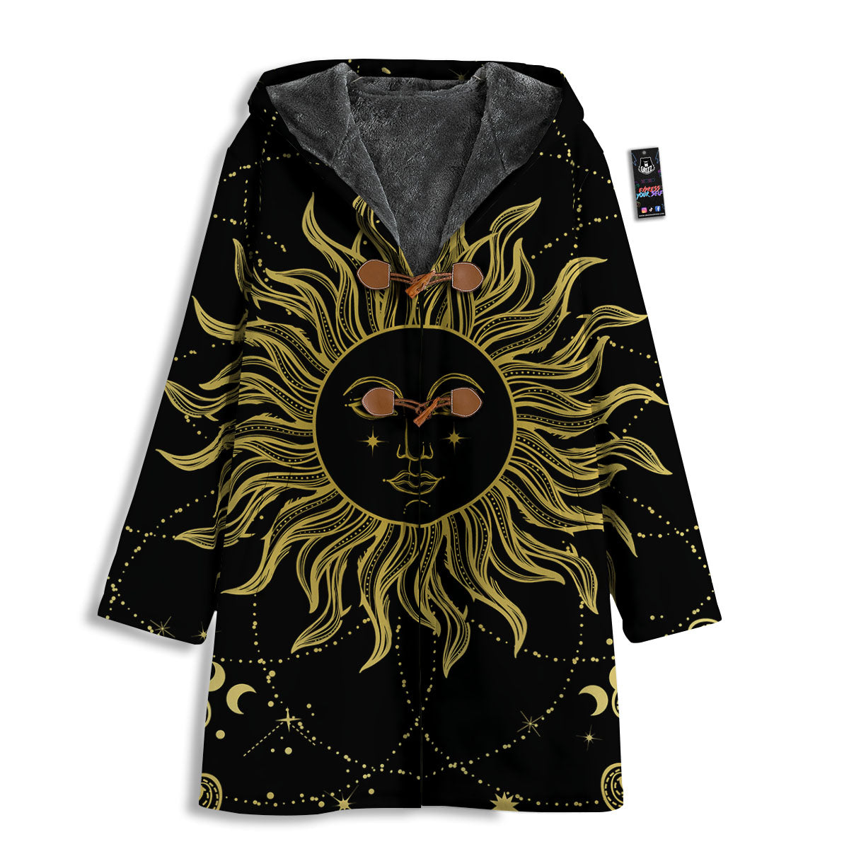 Sun Celestial Vintage Print Men's Windbreaker Jacket-grizzshop