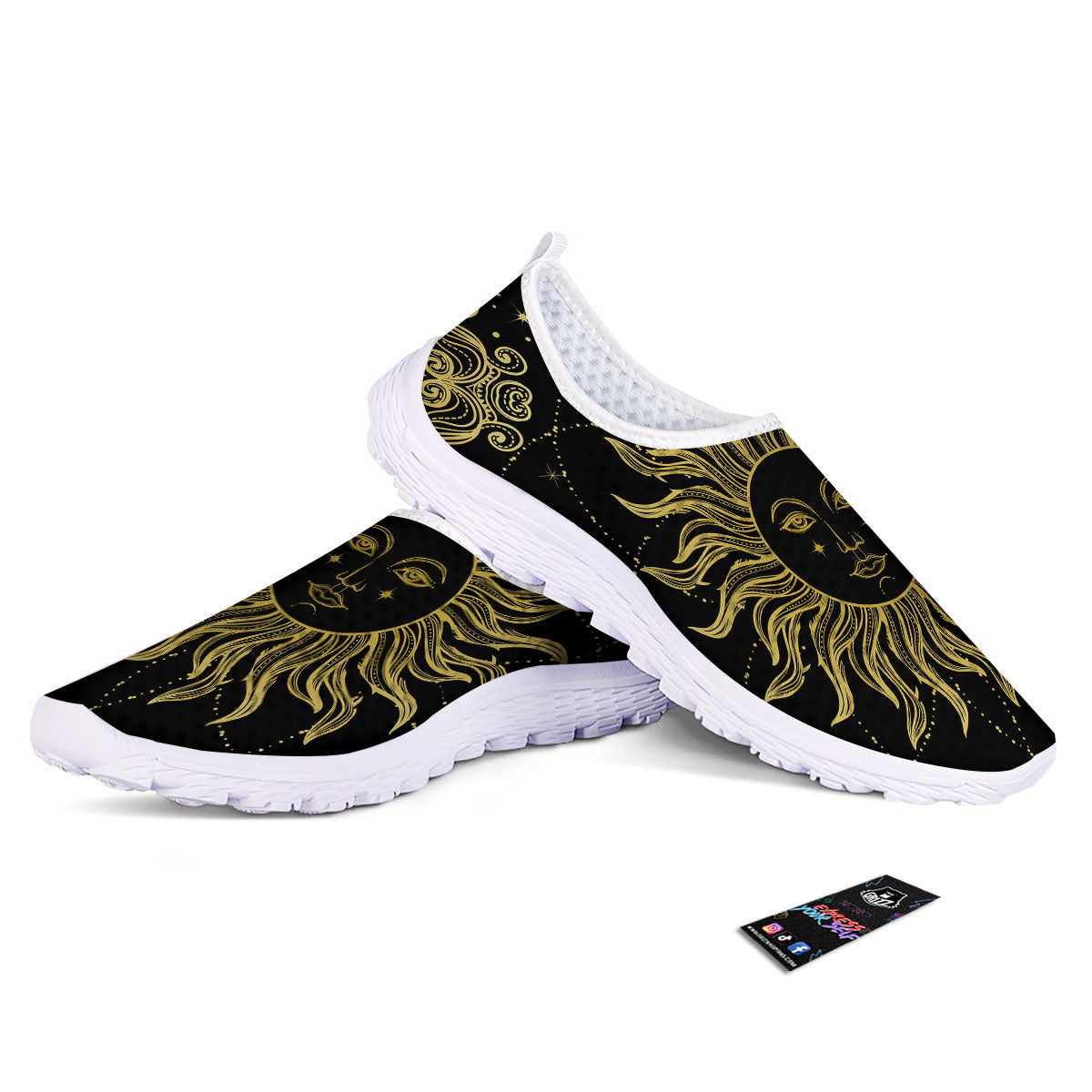 Sun Celestial Vintage Print Nurse Shoes-grizzshop