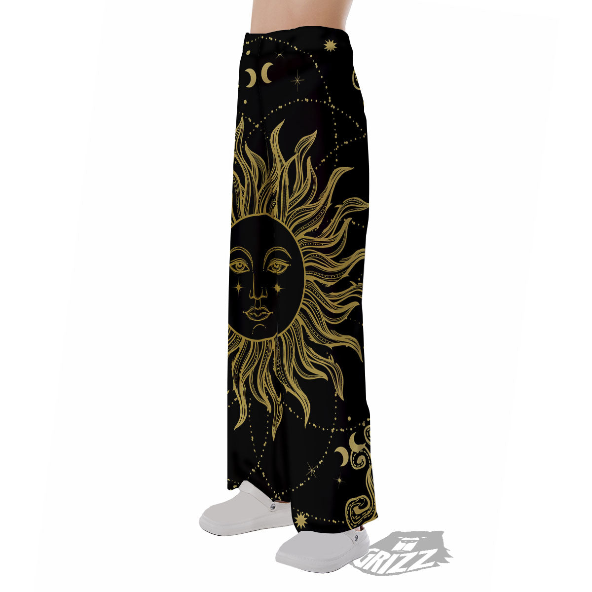 Sun Celestial Vintage Print Pajama Pants-grizzshop